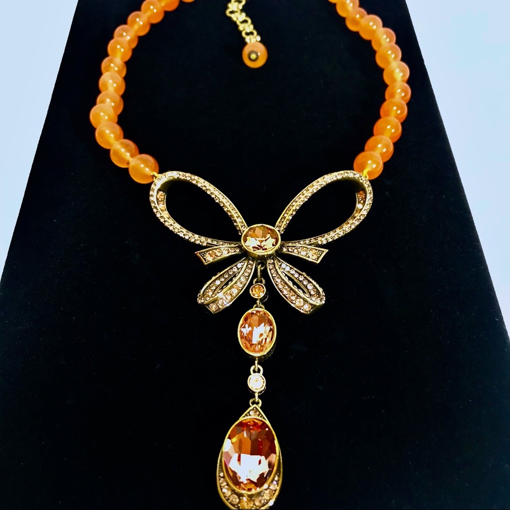 SOLD Heidi Daus LaBella Bow Crystal Necklace NIB